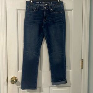 Jennifer Lopez blue denim capris, size 2. Worn just a couple times. Like new.